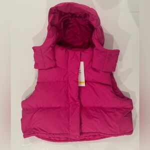 Lululemon pink Wunder Puff Super-Cropped Vest size 12